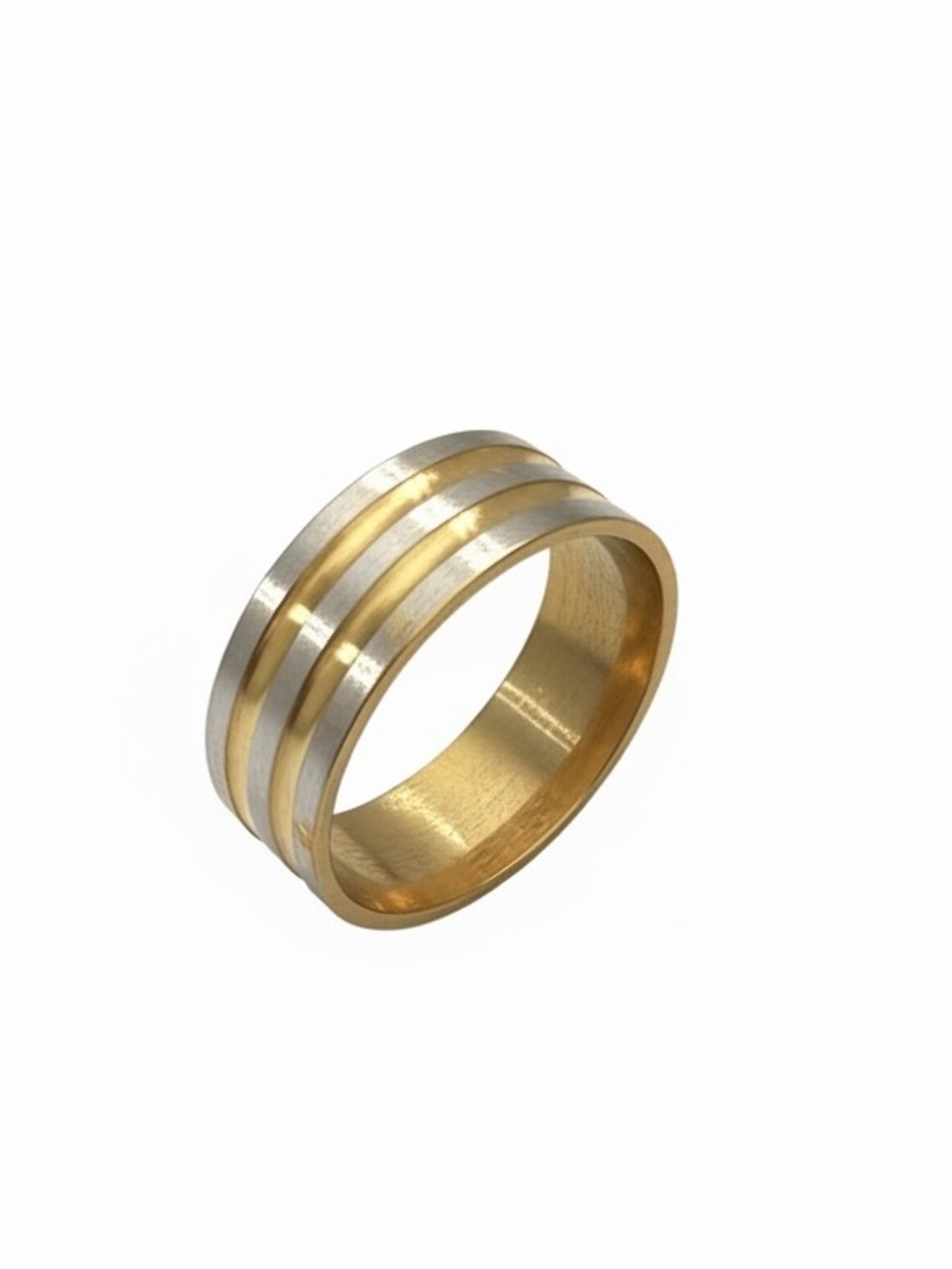 Two-Tone stainless steel ring new size 7